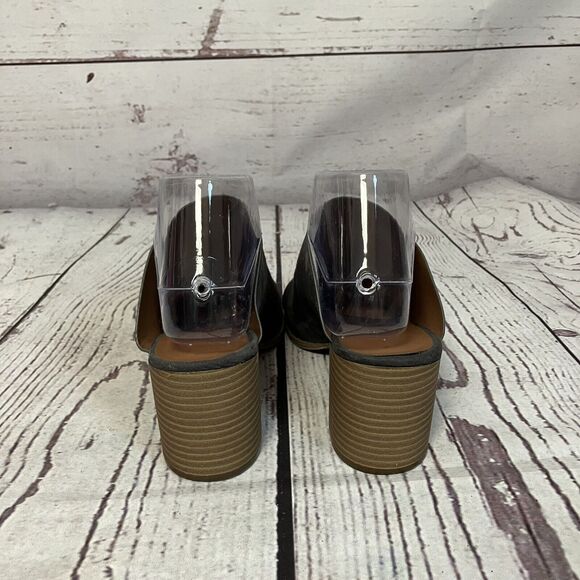 American Eagle Shoes Womens‎ 7 Gray Mule Suede Open Back Clog Block Heel - Picture 5 of 10